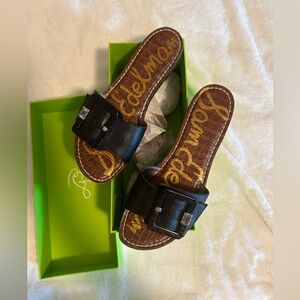 Sam Edelman Granada Sandals Black Leather Size 9.5